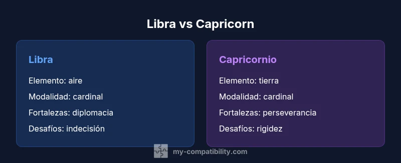 Comparación visual: Libra vs Capricornio