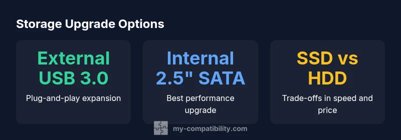Infographic comparing PS4 storage options