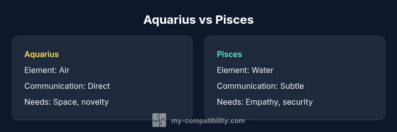 Tailwind infographic comparing Aquarius and Pisces traits