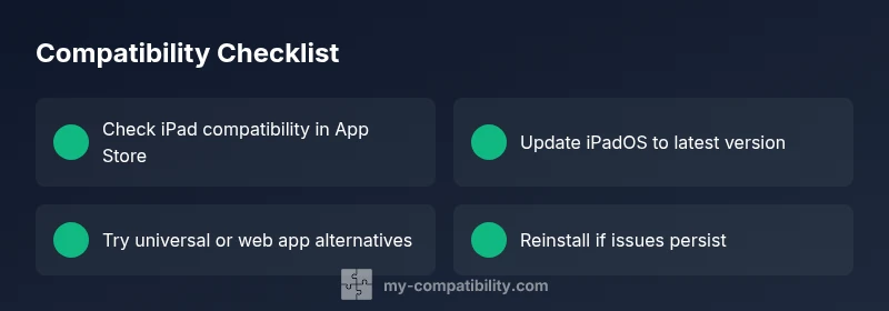 Checklist for resolving iPad app compatibility issues