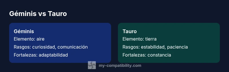Comparativa visual entre Géminis y Tauro