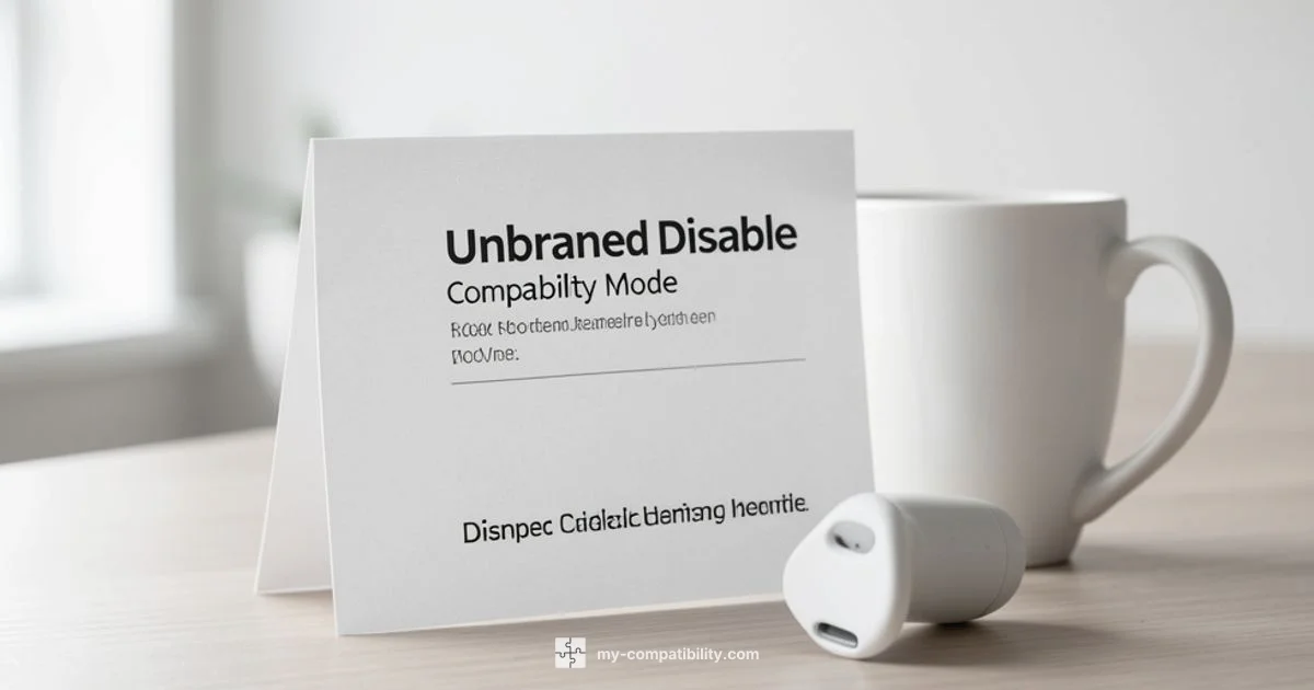 Turn Off Compatibility - My Compatibility