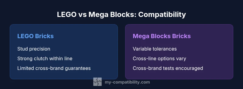 Comparison chart of LEGO vs Mega Blocks compatibility